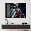 Poster - Santa Claus brutal, 90 x 60 см, Poster inramat pe sticla, Persoane Celebre