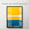 Poster - Pictura minimalistă în vopsele, 60 x 90 см, Poster inramat pe sticla, Abstracție