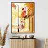 Poster - Autumn day, 60 x 90 см, Framed poster on glass, Provence