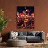 Poster - Tour Eiffel And Night Fireworks, 60 x 90 см, Framed poster on glass, Maps and Cities