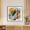 Poster - Multicolored abstraction, 100 x 100 см, Framed poster on glass, Abstract