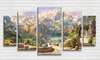 Tablou Pe Panza Multicanvas, Peisaj cu vedere la munți, 206 x 115