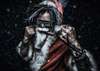 Poster - Santa Claus brutal, 90 x 60 см, Poster inramat pe sticla, Persoane Celebre