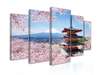 Tablou Pe Panza Multicanvas, Peisaj tradițional japonez, 206 x 115