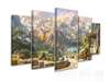 Tablou Pe Panza Multicanvas, Peisaj cu vedere la munți, 108 х 60