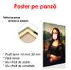Poster - Mona Lisa umflă un balon, 60 x 90 см, Poster inramat pe sticla, Persoane Celebre