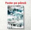 Постер - История против современности, 45 x 90 см, Постер в раме, Города и Карты