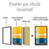 Poster - Pictura minimalistă în vopsele, 60 x 90 см, Poster inramat pe sticla, Abstracție