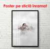 Poster - Mountains in the clouds, 45 x 90 см, Framed poster on glass, Nature