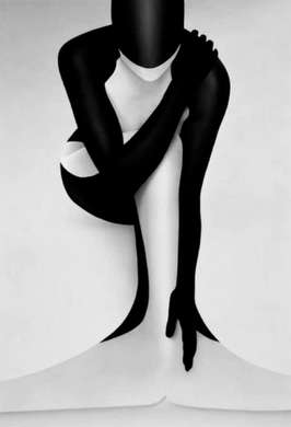 Poster - Black&White-Modern Minimalism, 30 x 45 см, Canvas on frame, Black & White