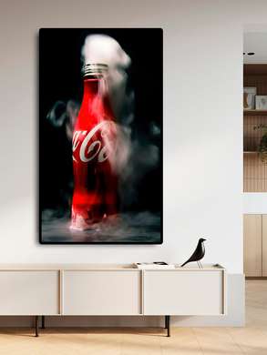 Poster - Coca Cola, 45 x 90 см, Poster inramat pe sticla
