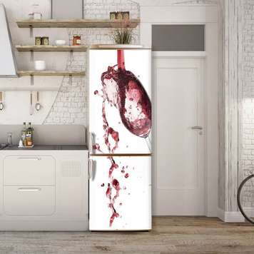 3D door sticker, Sparkling wine, 60 x 90cm, Door Sticker