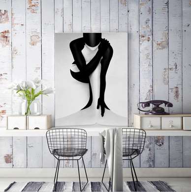 Poster - Black&White-Modern Minimalism, 30 x 45 см, Canvas on frame, Black & White
