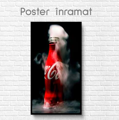 Poster - Coca Cola, 45 x 90 см, Framed poster on glass