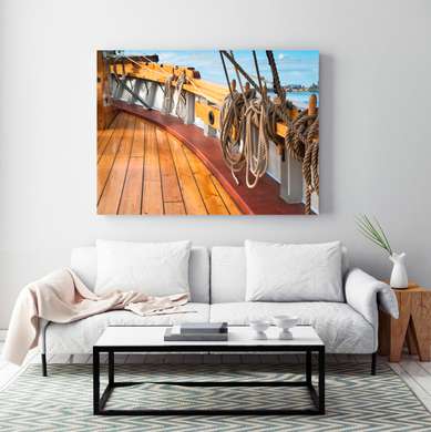 Poster - Ship, 45 x 30 см, Canvas on frame, Marine Theme