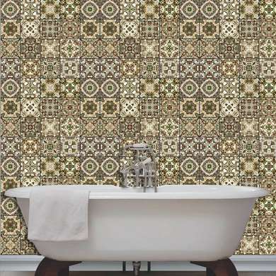 Ceramic tiles with patterns in ethnic style, Imitation tiles