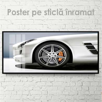 Poster - Mercedes sur, 90 x 45 см, Poster inramat pe sticla