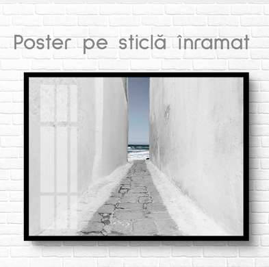 Постер - Тропинка к морю, 90 x 60 см, Постер на Стекле в раме