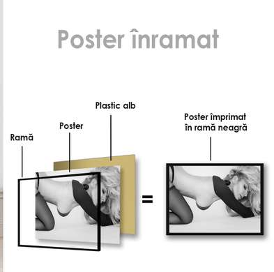 Poster - Îndoituri elegante, 45 x 30 см, Panza pe cadru, Nude