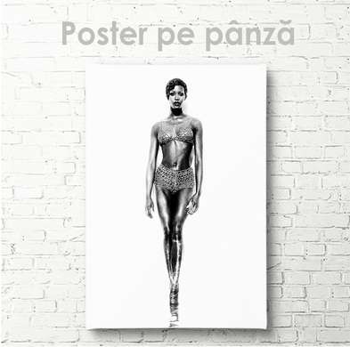 Poster - Naomi Campbell, 30 x 45 см, Canvas on frame, Nude