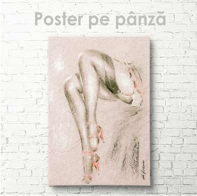 Poster - Tocurile roșii, 30 x 45 см, Panza pe cadru, Nude