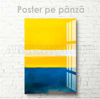 Poster - Minimalistic painting in paints, 60 x 90 см, Framed poster on glass, Abstract