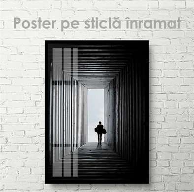 Постер - Выход с туннеля, 60 x 90 см, Постер на Стекле в раме, Минимализм