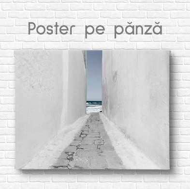 Постер - Тропинка к морю, 90 x 60 см, Постер на Стекле в раме