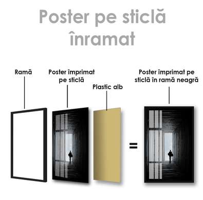 Poster - Ieșire din Tunel, 60 x 90 см, Poster inramat pe sticla