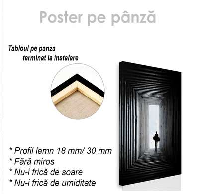 Постер - Выход с туннеля, 60 x 90 см, Постер на Стекле в раме, Минимализм