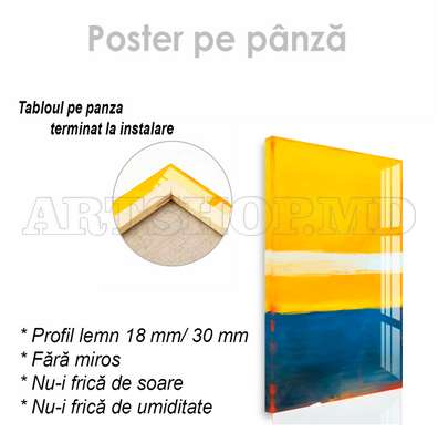 Poster - Pictura minimalistă în vopsele, 60 x 90 см, Poster inramat pe sticla, Abstracție