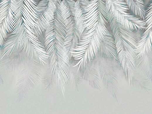 Fototapet - Frunze de palmier gri verzui