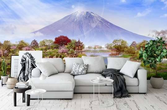 Wall Mural - Volcano in Chinese Park