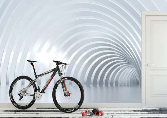 3Д Фотообои - Серый арочный туннель
