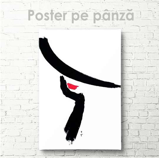 Poster - Portret de femeie minimalist, 30 x 45 см, Panza pe cadru