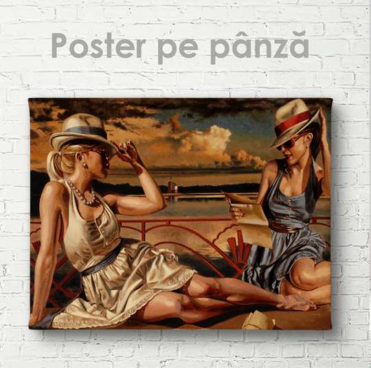 Poster - Girls, 45 x 30 см, Canvas on frame