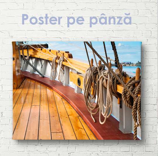 Poster - Ship, 45 x 30 см, Canvas on frame