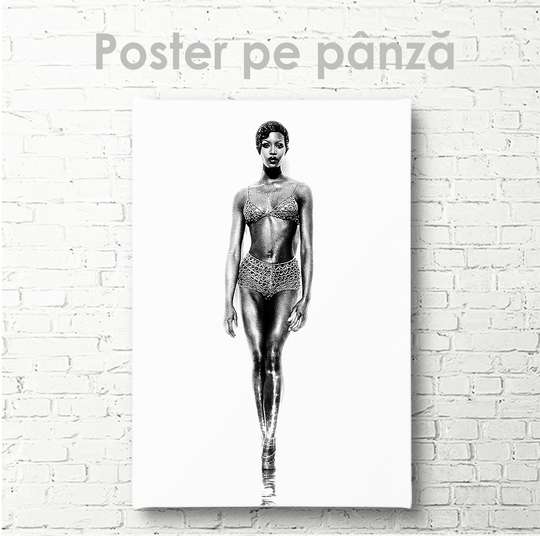 Постер - Наоми Кэмбэлл, 30 x 45 см, Холст на подрамнике