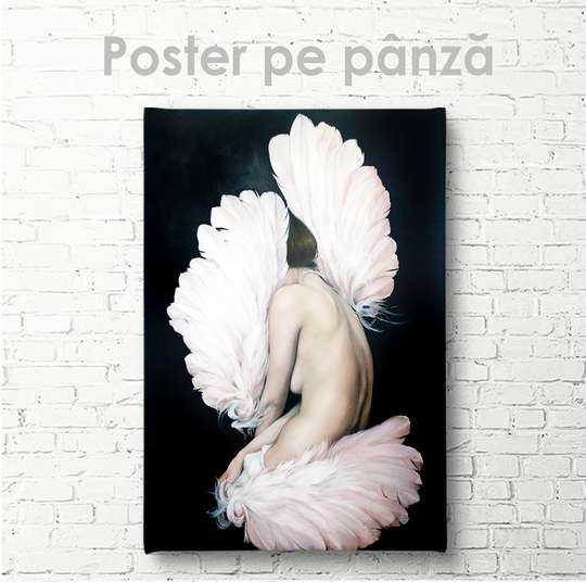 Poster - Fata- Lebădă, 30 x 45 см, Panza pe cadru