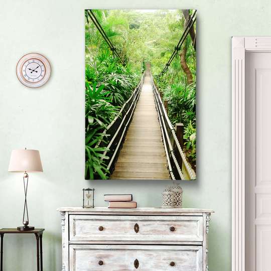 Poster, Pod în pădurea verde, 30 x 45 см, Panza pe cadru
