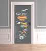 3D door sticker, Flying animals, 60 x 90cm, Door Sticker