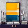 Poster - Minimalistic painting in paints, 60 x 90 см, Framed poster on glass, Abstract