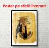 Poster - Fotografia antică a Cleopatrei, 60 x 90 см, Poster înrămat, Vintage