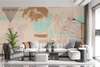 Wall mural - Branches with flowers and geometric abstraction