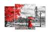 Tablou Modular, Cuplu îndrăgostit în Londra ploioasă de toamnă, 198 x 115