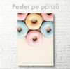 Постер - Сладкие пончики, 30 x 45 см, Холст на подрамнике