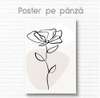 Постер - Роза, 30 x 45 см, Холст на подрамнике