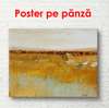 Poster - Vintage wood texture blue and yellow, 90 x 60 см, Framed poster, Abstract