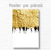 Poster - Black silhouettes of people on a golden background, 30 x 45 см, Canvas on frame