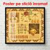 Poster - Un poster maroniu, 100 x 100 см, Poster înrămat, Provence